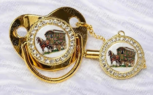 Gypsy wagon personalised dummy - gypsy,