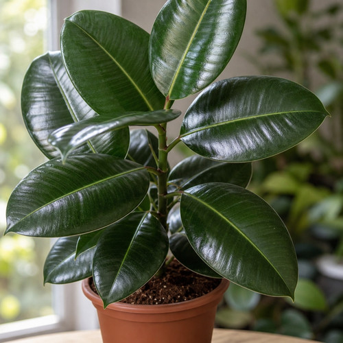 Rubber plant ficus robusta - plant,