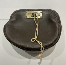 National Westminster Bank Vintage dark Brown Leather Night Safe Bag