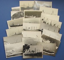 MERCHANT SHIPPING LOT POSTCARD SIZE BLACK AND WHITE PHOTOS CARGO SHIPS COASTERS