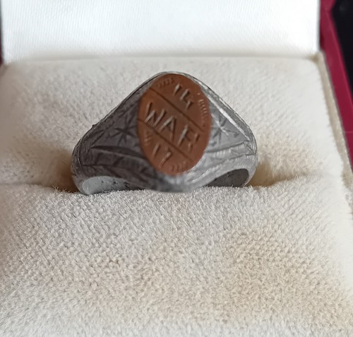 Trench art war - art, ring