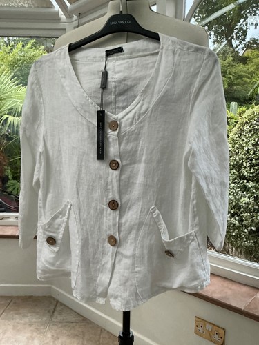 Luca vanucci button front top - vanucci,