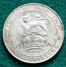 1914 George V Shilling Silver