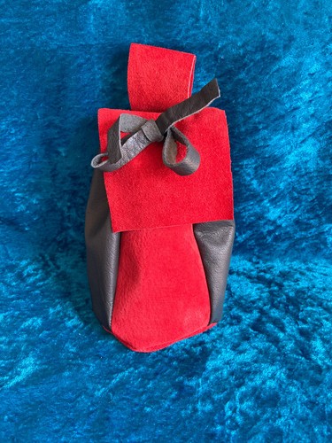 Red suede grey - , leather