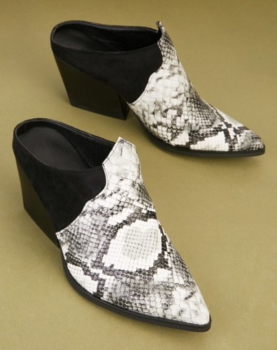 Python skin contrast mules - contrast,