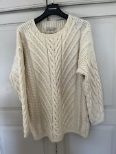Aquascutum Aran jumper - Women's -  100% wool - cream - Medium