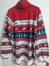 Next Size M Navy & Red Cotton