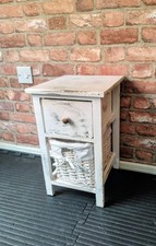 White shabby side table with - white,