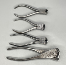 Job Lot 4 Vintage End Snips Pliers Wire Cutters Nipper Electrician Engineer Tool