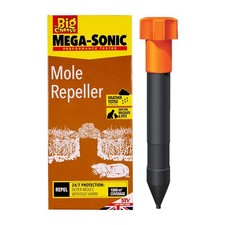 Defenders Mega-Sonic Mole Repeller Stake (Battery Powered, Hi-Vis, Humane, Natur
