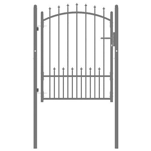 Fence gate black 100x125cm - black,