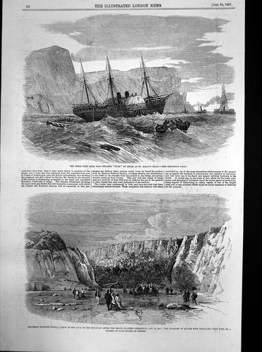 Antique print holyhead harbour - print,