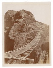 CARRICK A REDE Antrim The Rope Bridge Antique Photograph c1910