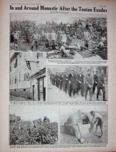 Old vintage print 1917 ww1 - old,