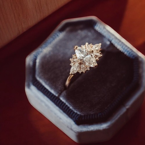 Diamond ring engagement gold - ring,