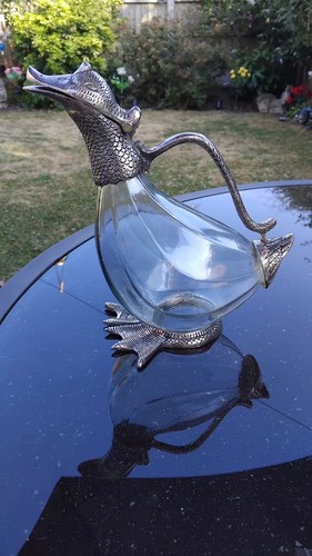 Metal glass novelty duck - &,
