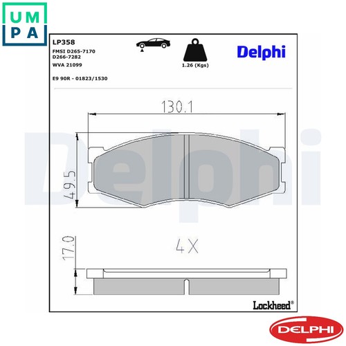 Brake pad set disc - set,