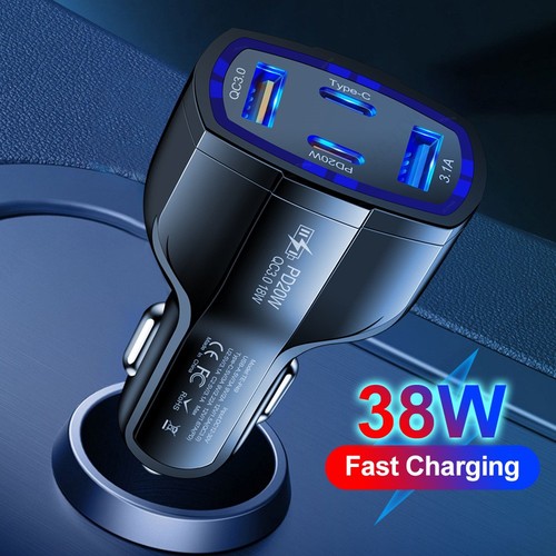 Fast car charger 38w - pd,