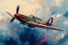 Spitfire style aircraft canvas - aircraft,