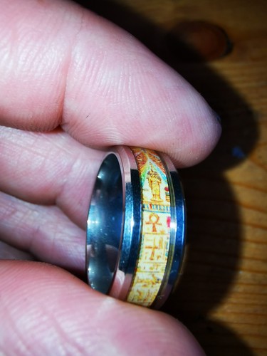 Egyptian hieroglyph ring size - ring,