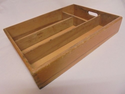 Vintage wooden drawer tidy - drawer,