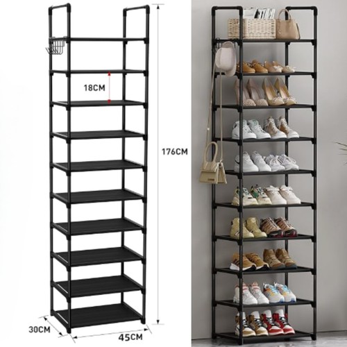 10tier narrow shoe rack - 10tier,