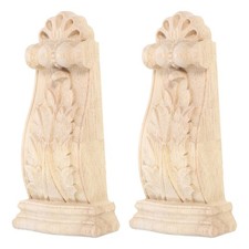 2 Pcs Wooden Carved Corbels