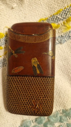 Japanese lacquer case with - japanese,