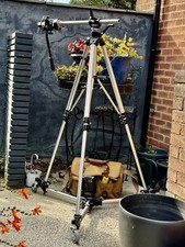 Manfrotto 075  Tripod Heavy Duty Rig With a Braked Dolly + 131D Boom & x2 Heads