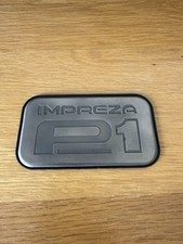 Genuine Subaru p1 titanium boot badge Emblem classic impreza gc8