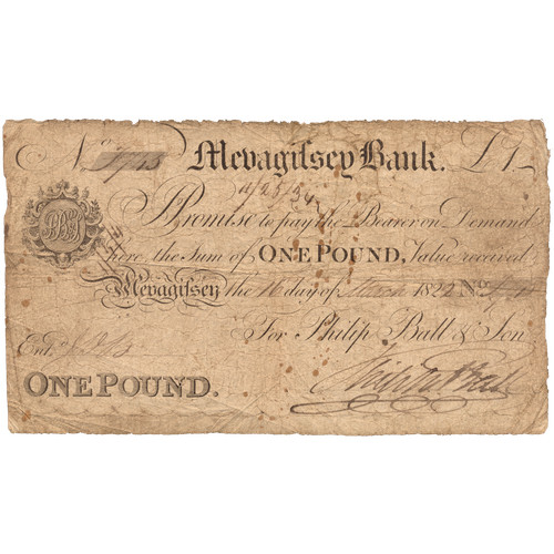 Mevagissey bank 1822 1 - bank, £1