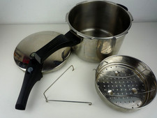 VINTAGE PRESTIGE SMART PLUS 6L PRESSURE COOKER WITH BASKET & WEIGHT & SAFELOCK