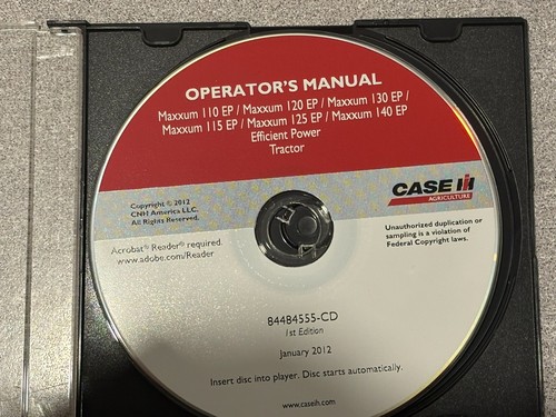 Operators manual case ih - cd,