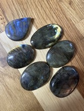 Labradorite Cabochons, Flat Backed Stones, Mixed Lot, Jewellery Making