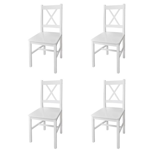 Dining chairs pcs white - dining, 4