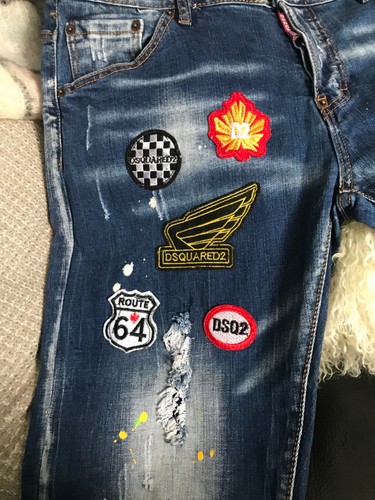 Squared logo jeans - d,