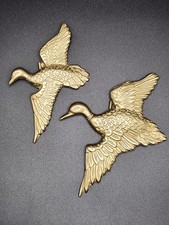 Vintage Brass Flying Ducks