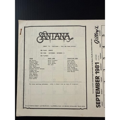Vintage 1981 santana zebop - vintage,