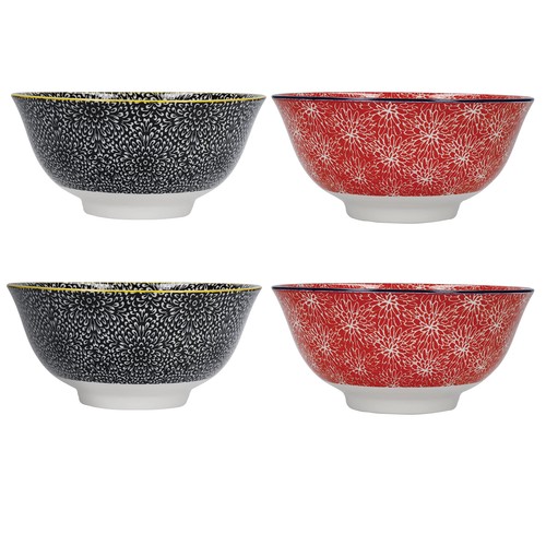 Glazed stoneware bowl set - glazed, of