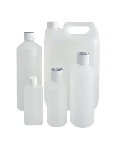 Plastic bottles natural hdpe - plastic,