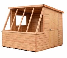 GARDEN POTTING SHED GREENHOUSE GROW STORE PENT STABLE DOOR TONGUE 8ft x 6ft 8x6