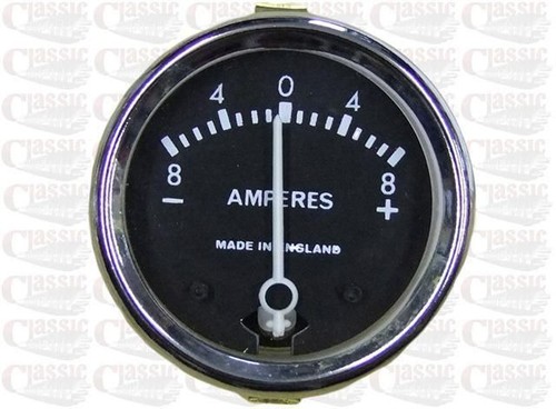 Lucas type ammeter 8 - -0-8, black