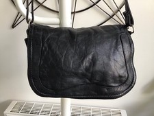  BUTTER SOFT, SMALL, BLACK LEATHER SHOULDER BAG