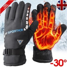 Winter Cycling Gloves Thermal Windproof Outdoor Sports Riding Hiking Skiing Men