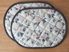 Pair of Quilted Oval Table