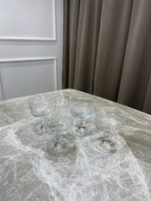 Set of 4 Vintage Pressed Glass