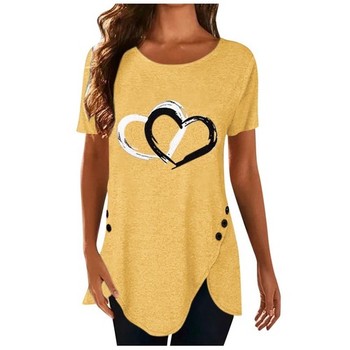 Plus size womens heart - heart, tunic