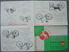 Chase Cycles 1938 Original 8 page folder Bicycle Sales Brochure