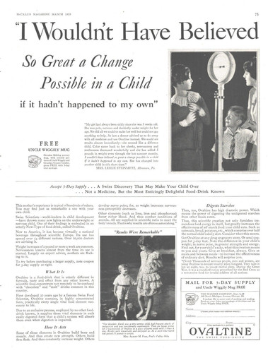 1929 ovaltine vintage print - print, ad