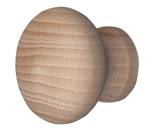 Wooden beech cupboard knob - beech,